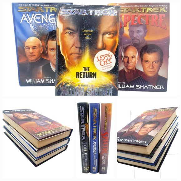 True First Edition Star Trek William Shatner Trilogy Books Return Spectre Avenge - Picture 2 of 12